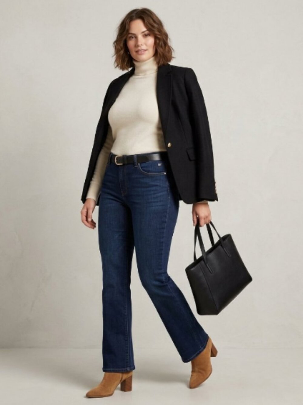 KUT from the Kloth Natalie Mid Rise Flare Jeans Dark Wash Petite 10P